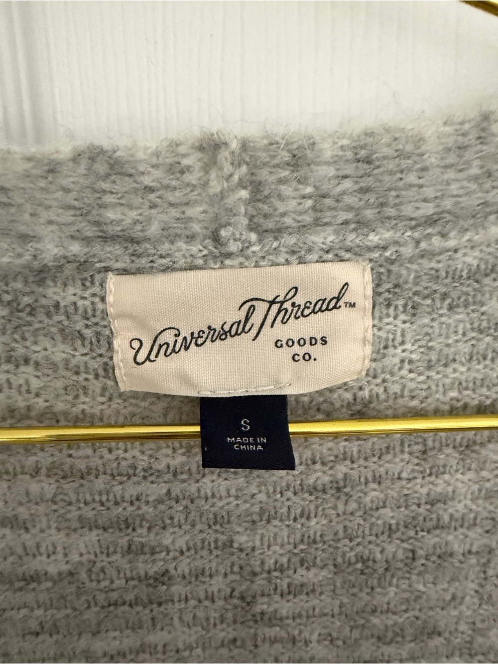 Universal Thread Light Gray Open-Front Ribbed Cardigan - Picture 4 of 6